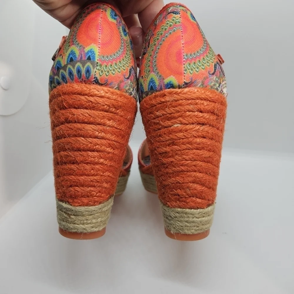 Desigual Lara Rustic Wedges espadrille sandals EU 40 US 9